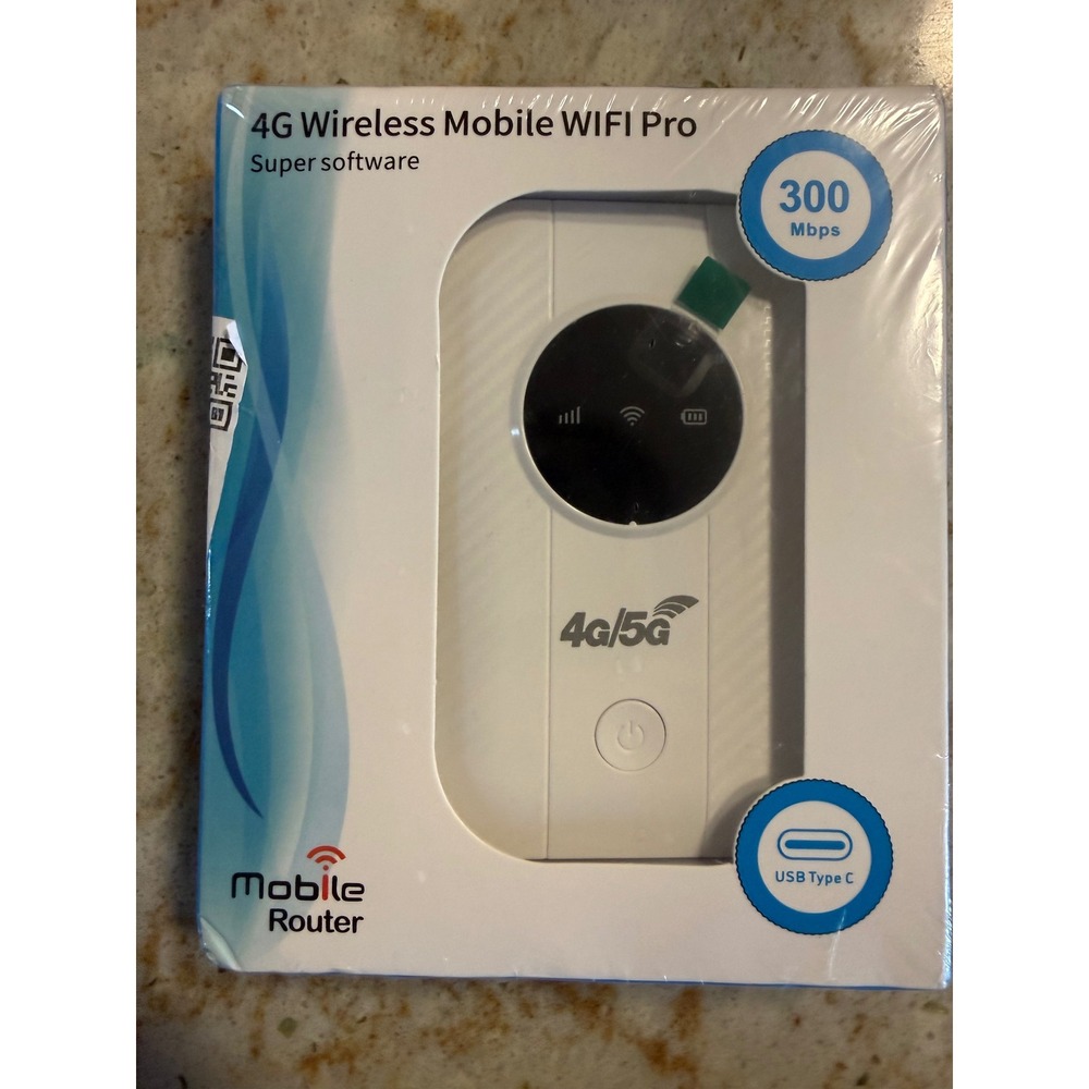 4G Wireless Mobile WIFI Pro 300Mbps Portable LTE MiFi Router USB-C White
